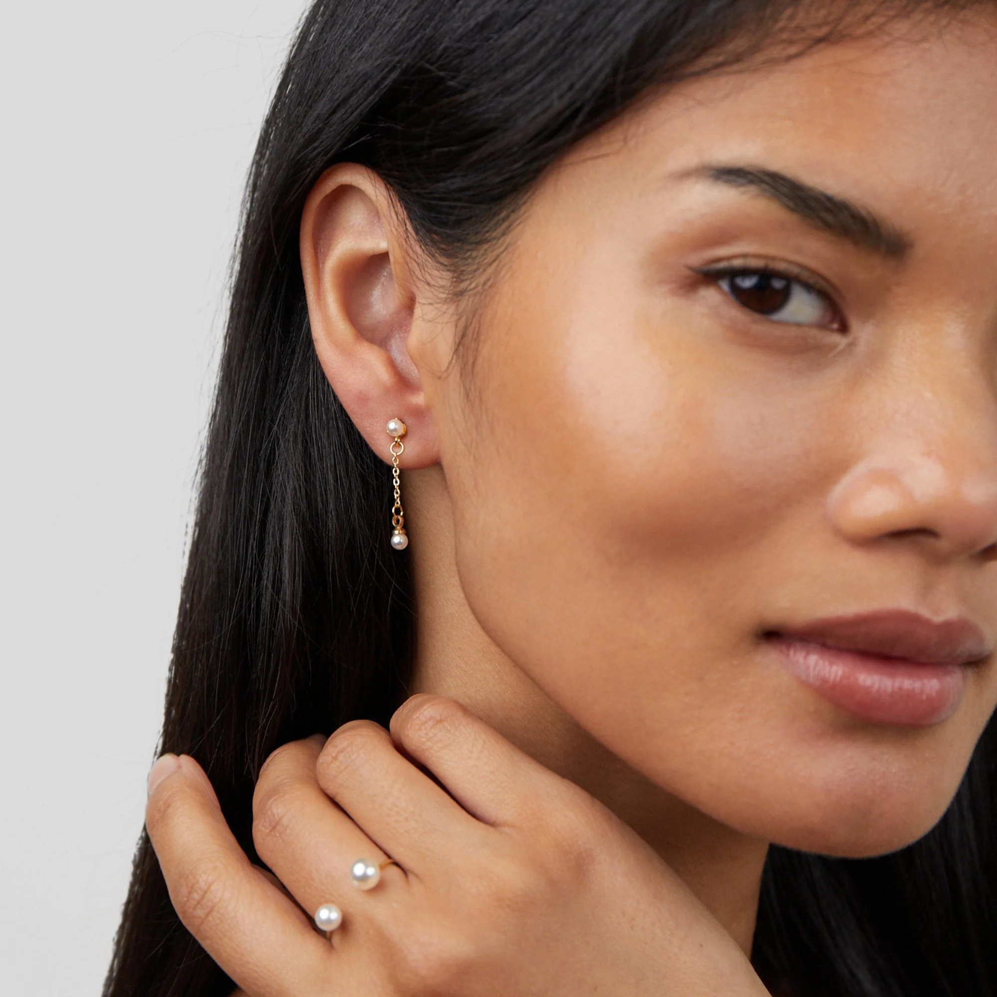 Durya Double Pearl Wrap Ring - Image 3