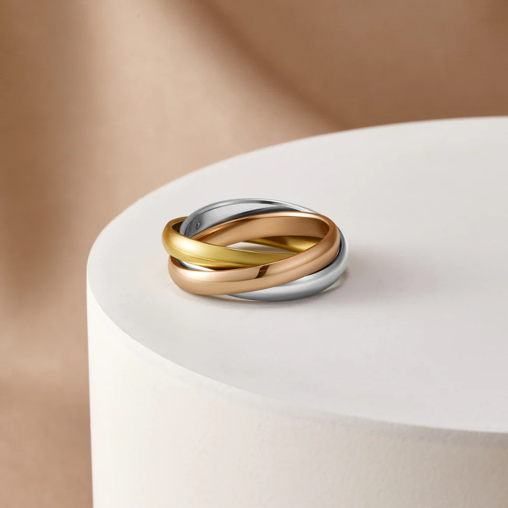 Elena Three-Toned Loop Ring - Image 4