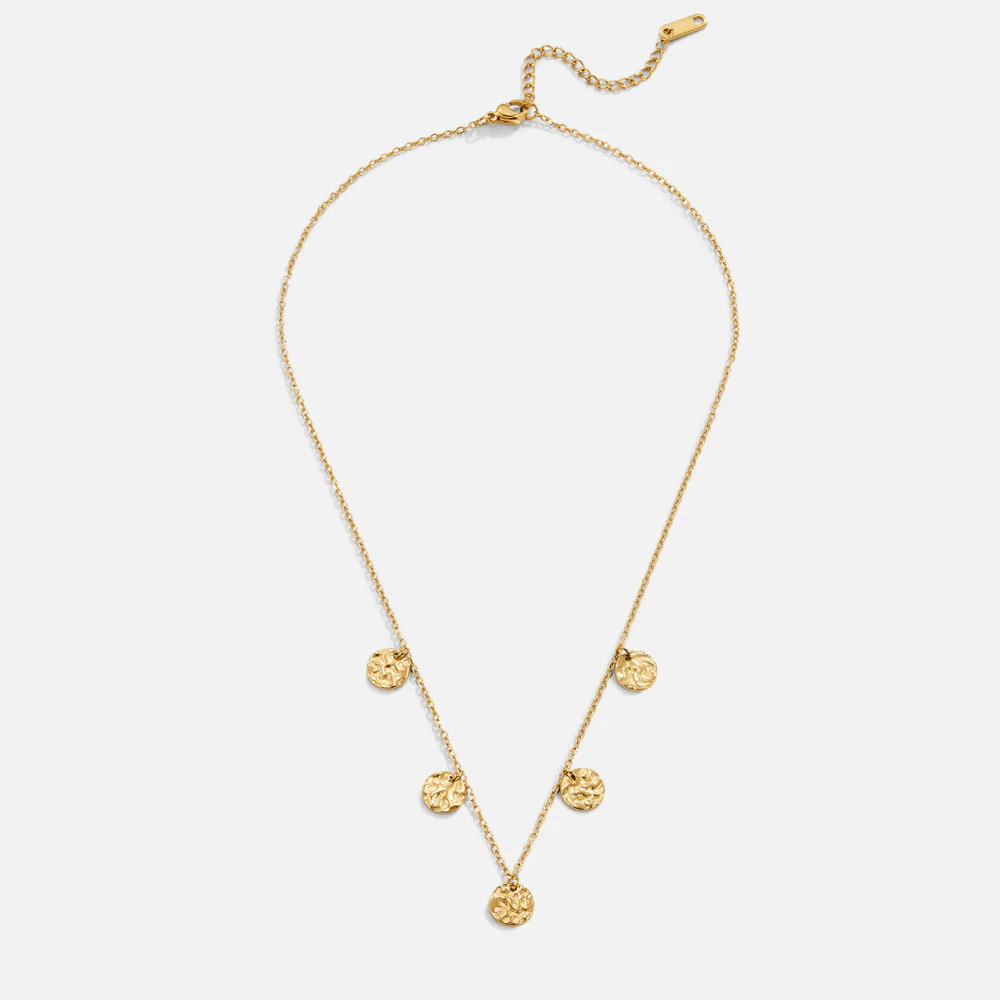 Elodie Hammered Coin Necklace - Image 4