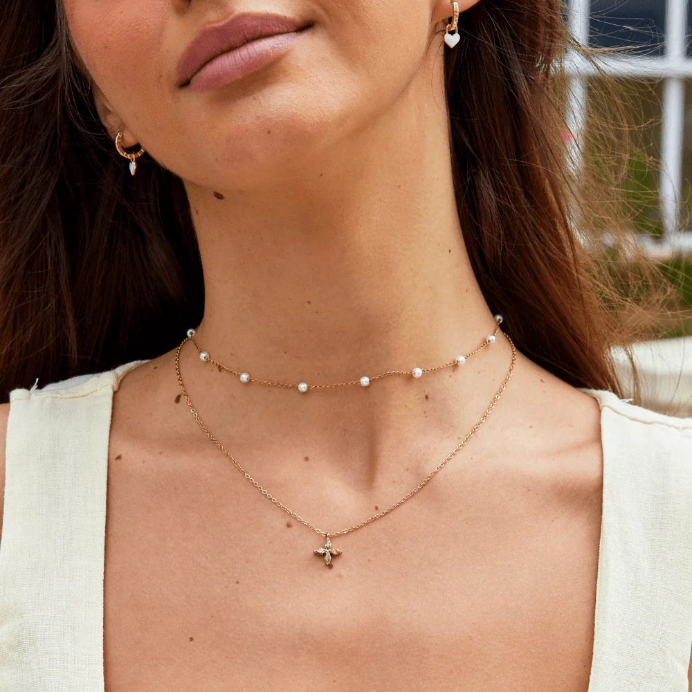 Elowyn Crystal Petal Necklace - Image 2