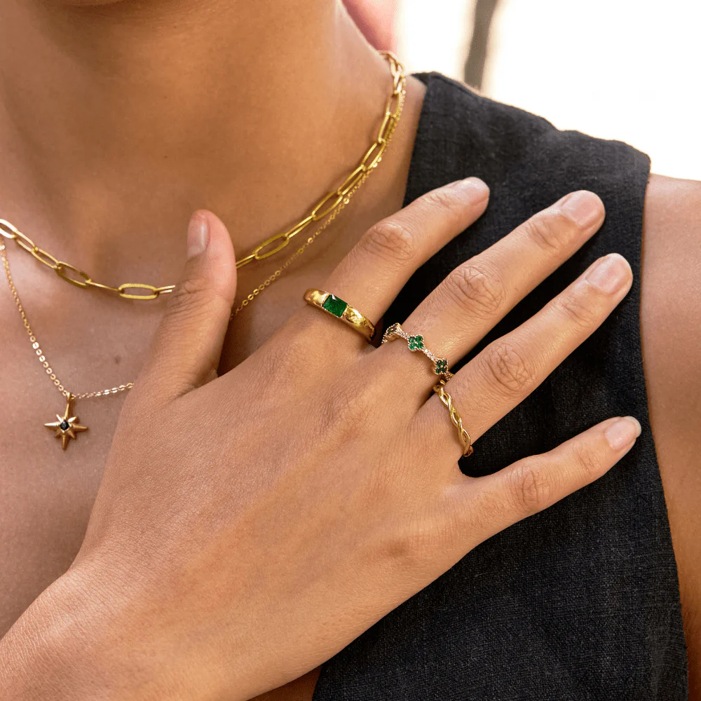 Ember Gold & Emerald Ring - Image 2