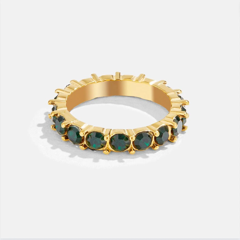 Emerald Beauty 18K Crystal Ring - Image 4