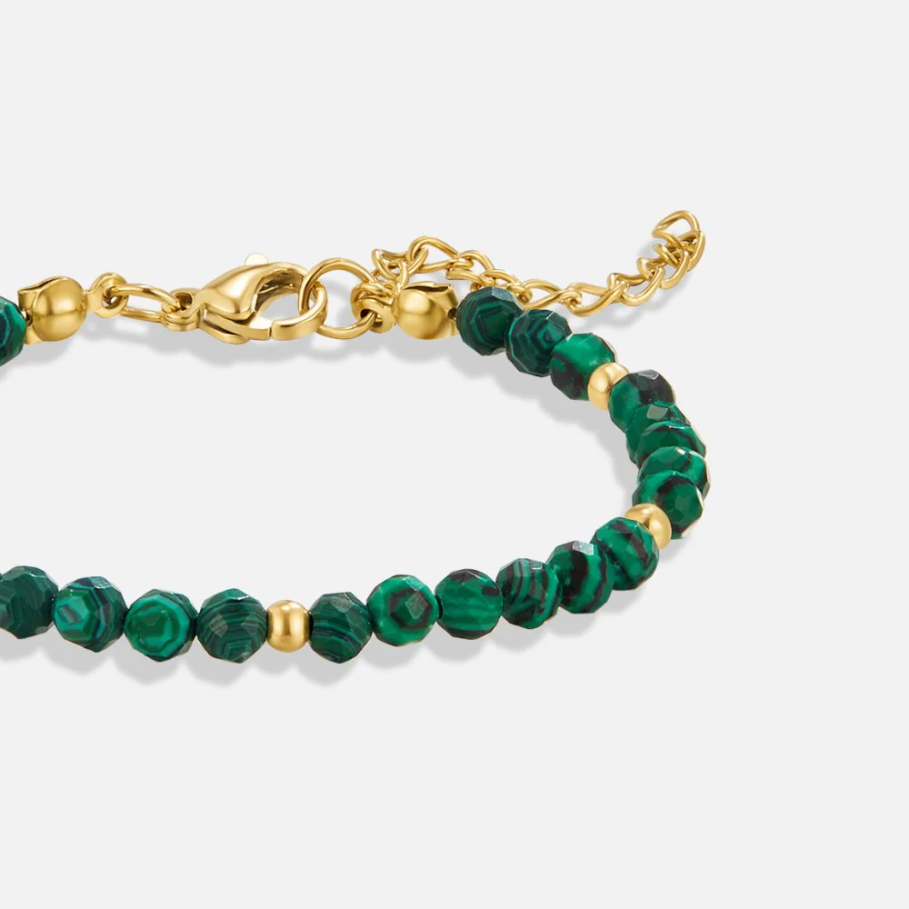 Emerald Green Beaded Bracelet - Image 3