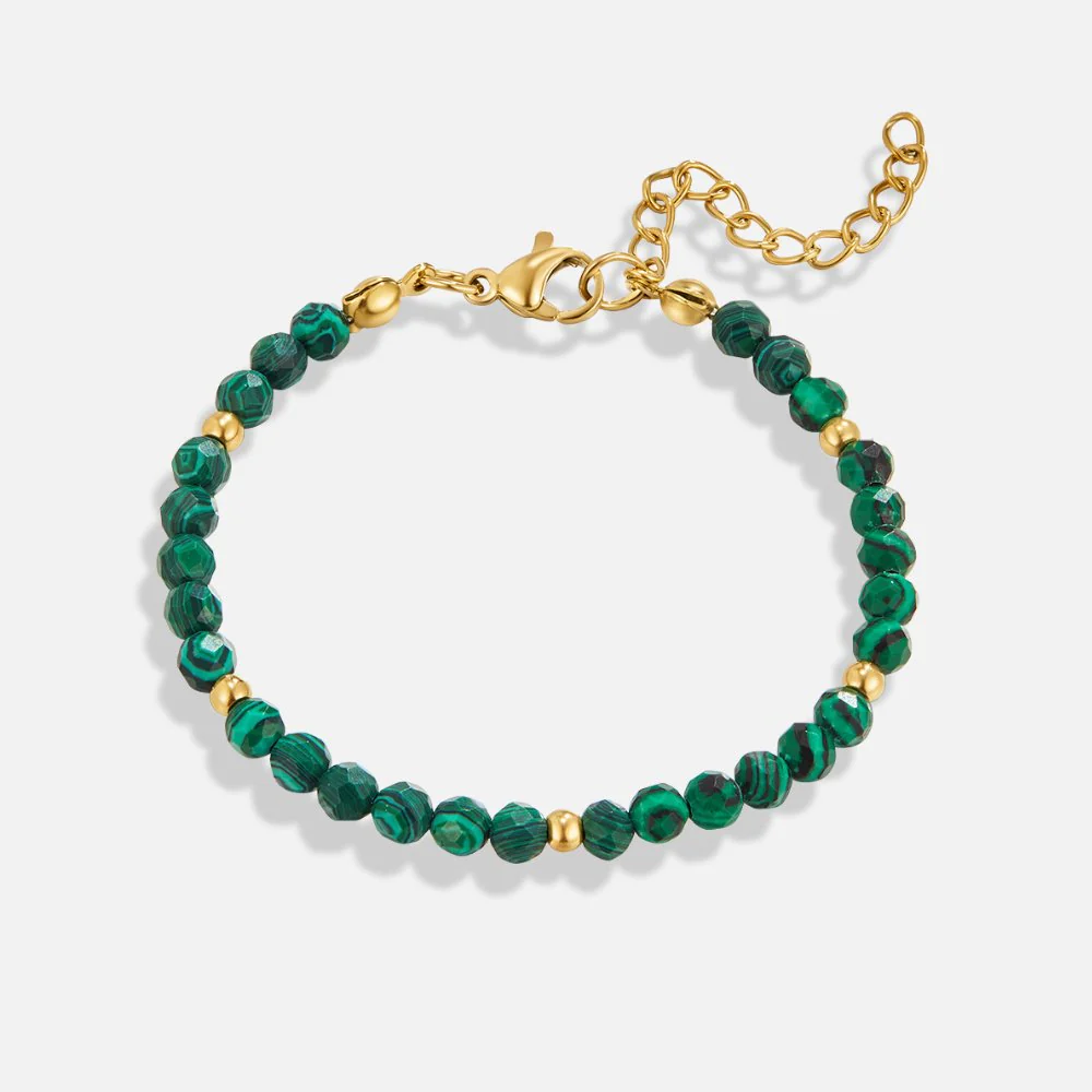 Emerald Green Beaded Bracelet - Image 5
