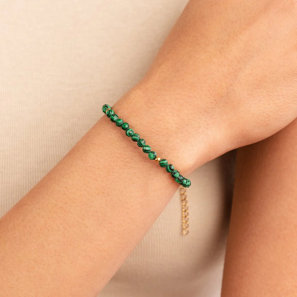 Emerald Green Beaded Bracelet - Image 6