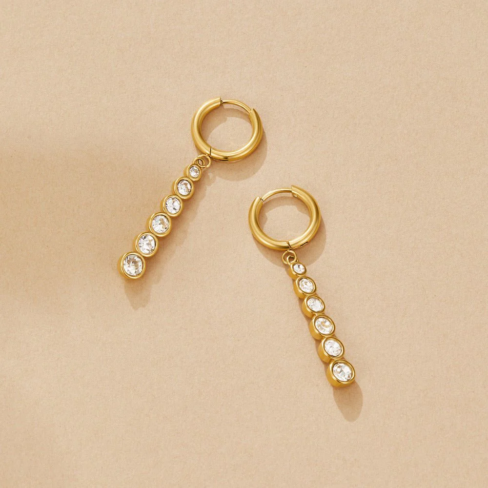 Emily Crystal Drop Earrings - Image 3