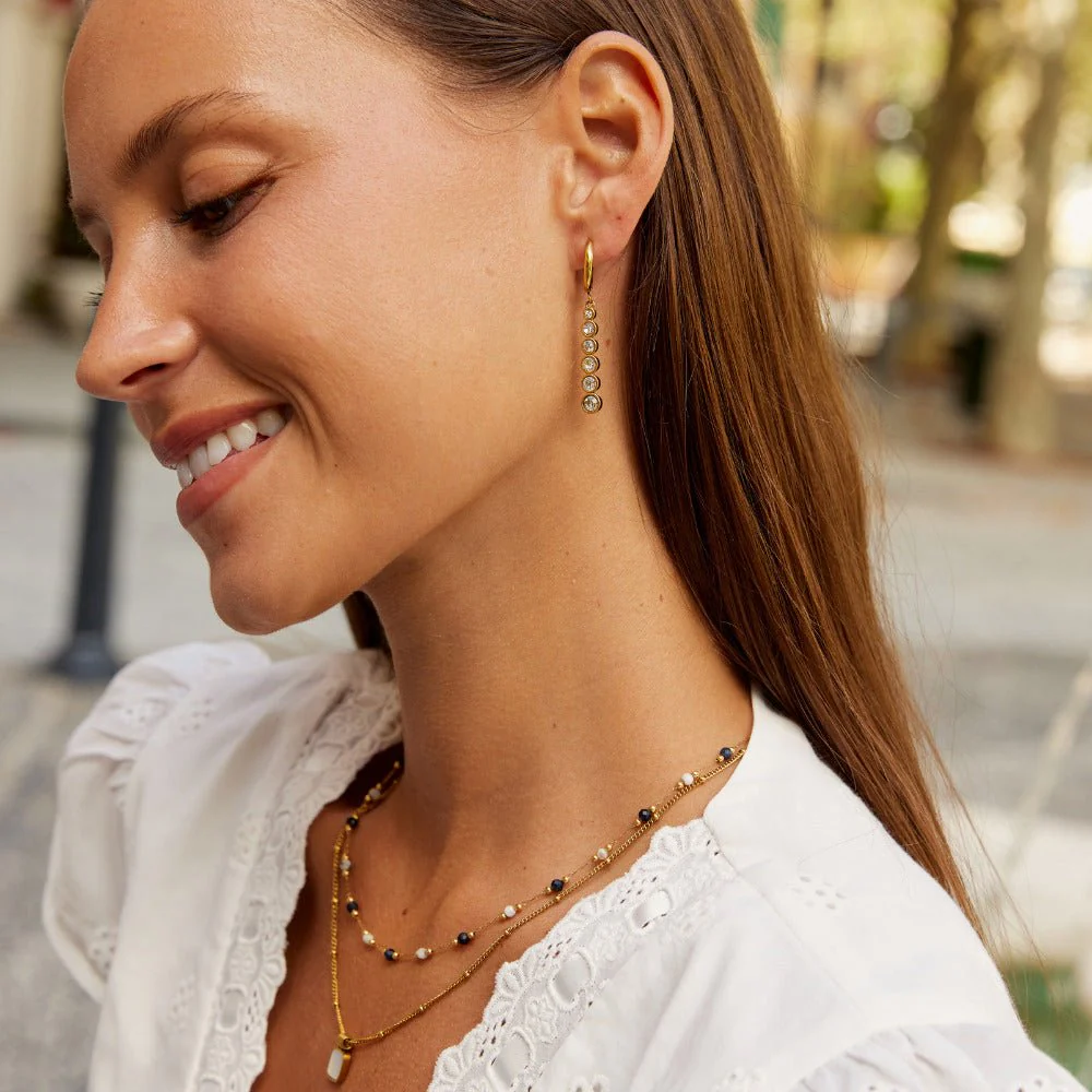 Emily Crystal Drop Earrings - Image 4