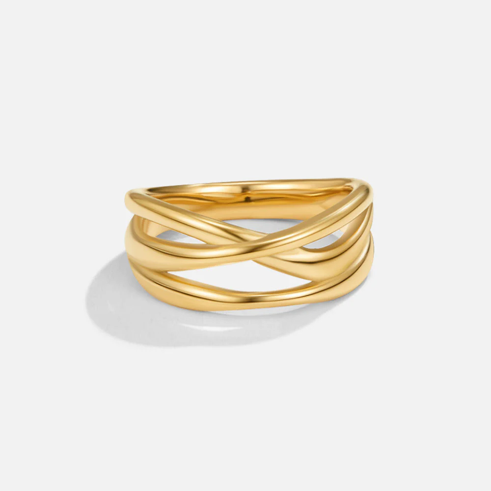 Entwined Maisie Gold Ring - Image 4