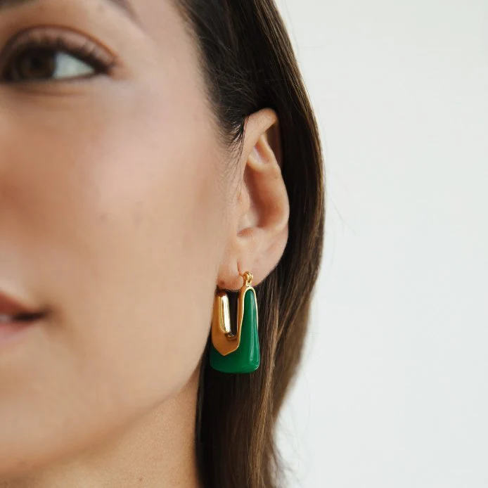 Esme Square Hoop Earrings - Image 2
