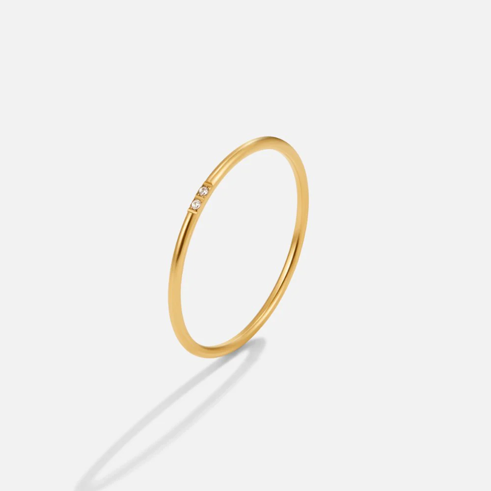 Eula Gold & Crystal Band Ring - Image 4