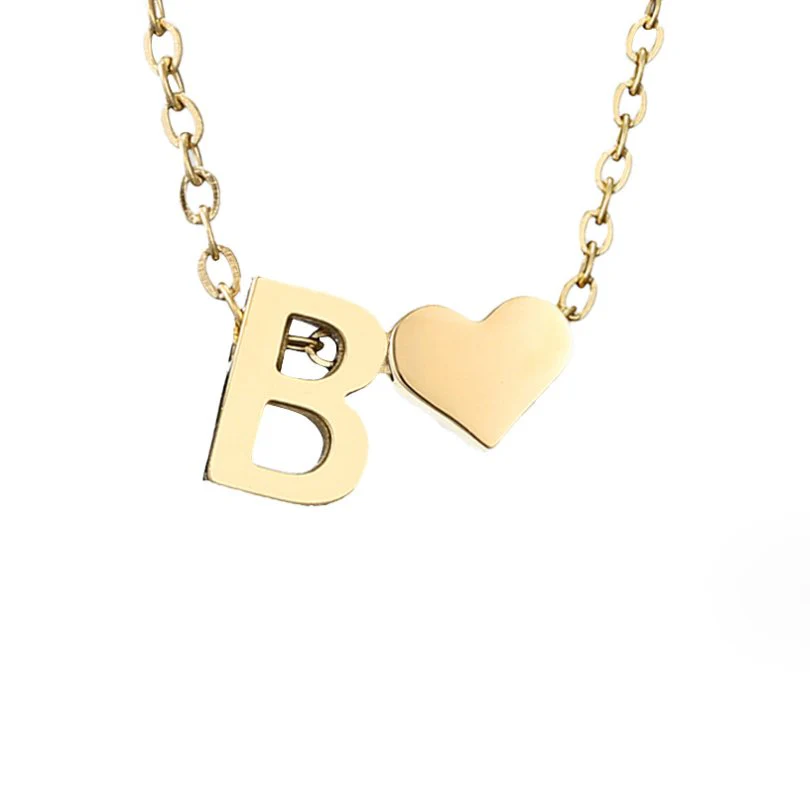 Forever Love & Letter Gold Necklace - Image 10