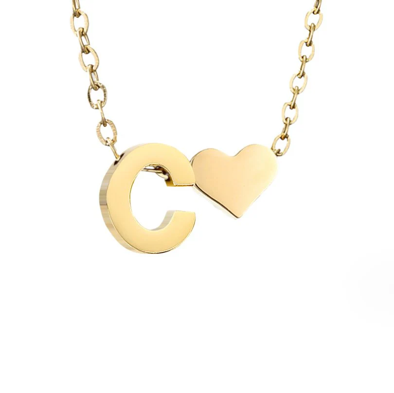 Forever Love & Letter Gold Necklace - Image 11