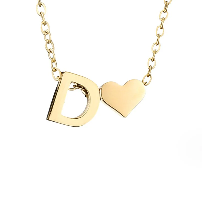 Forever Love & Letter Gold Necklace - Image 12