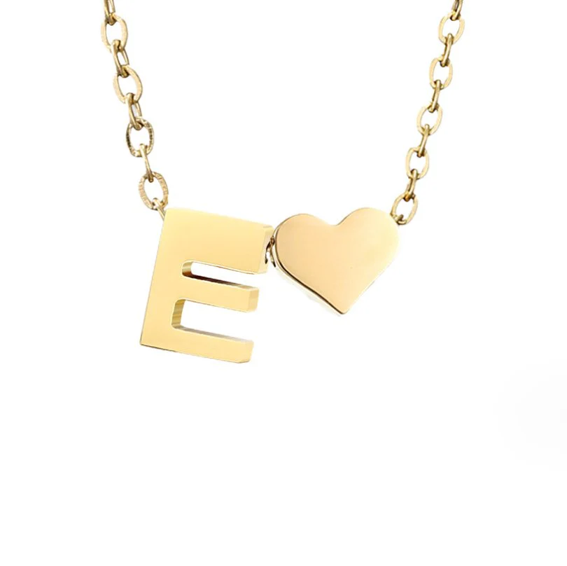 Forever Love & Letter Gold Necklace - Image 13
