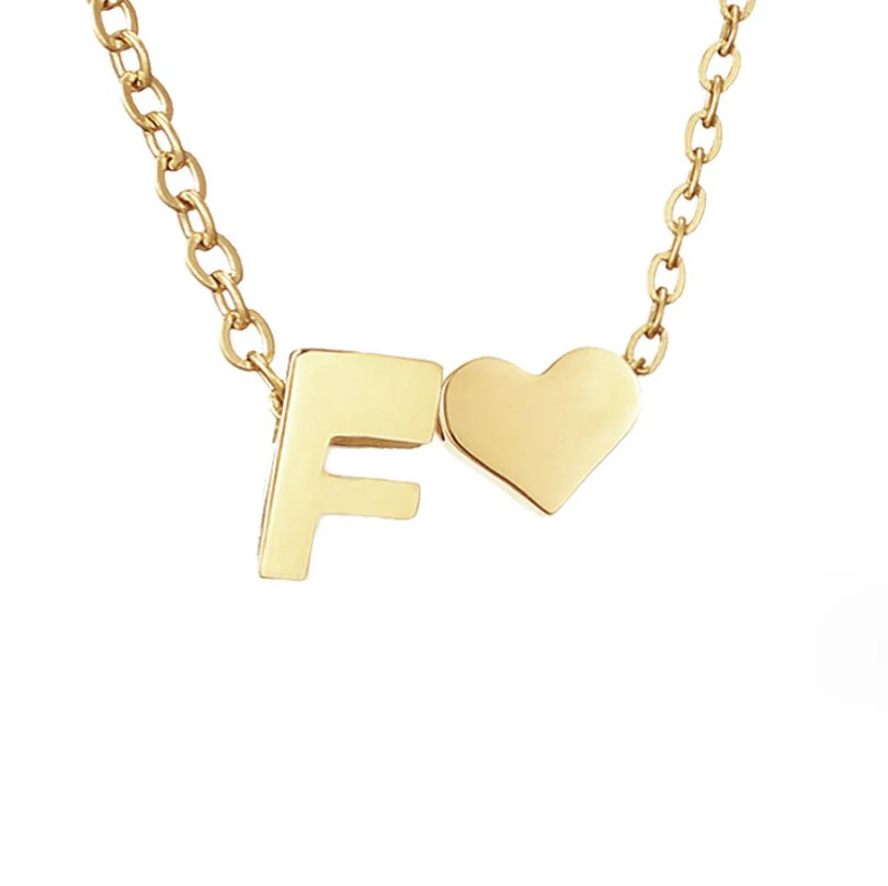 Forever Love & Letter Gold Necklace - Image 14