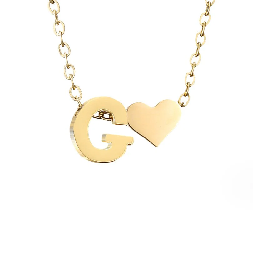 Forever Love & Letter Gold Necklace - Image 15