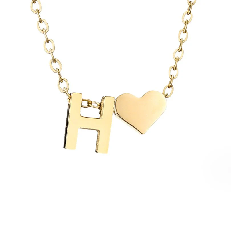 Forever Love & Letter Gold Necklace - Image 16