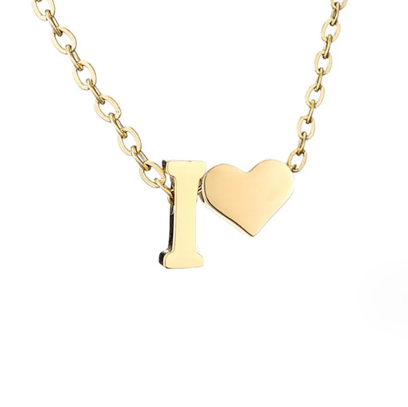 Forever Love & Letter Gold Necklace - Image 17