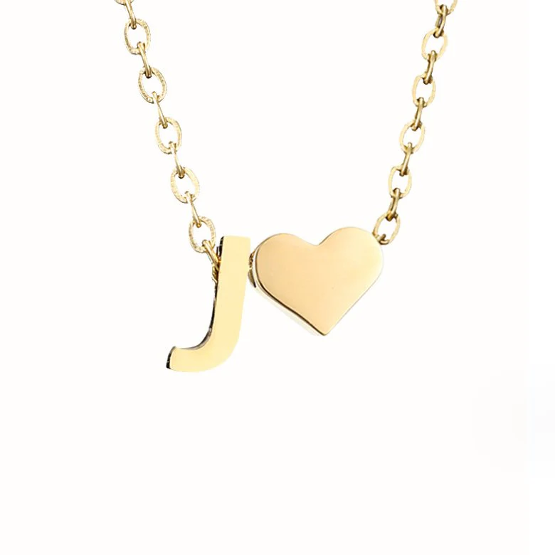 Forever Love & Letter Gold Necklace - Image 18