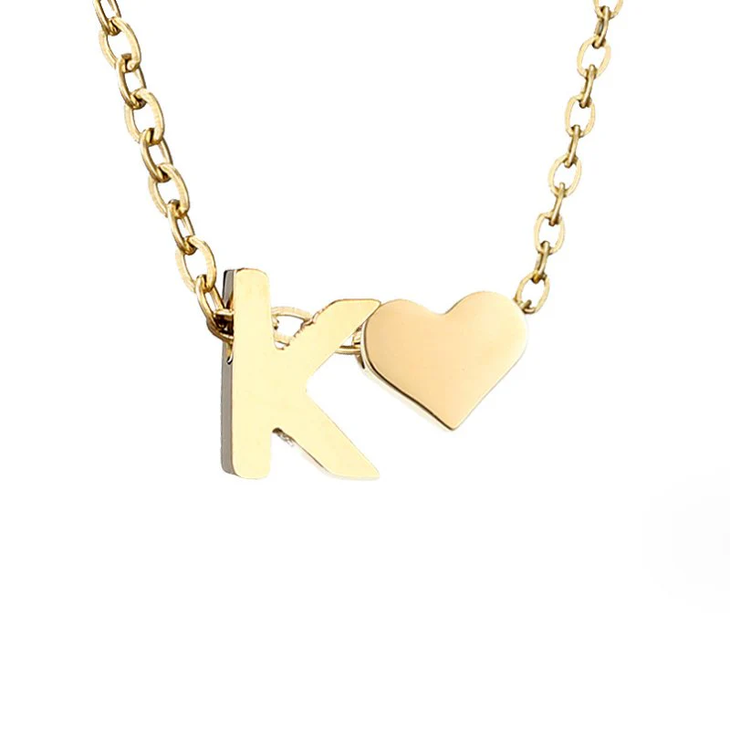 Forever Love & Letter Gold Necklace - Image 19