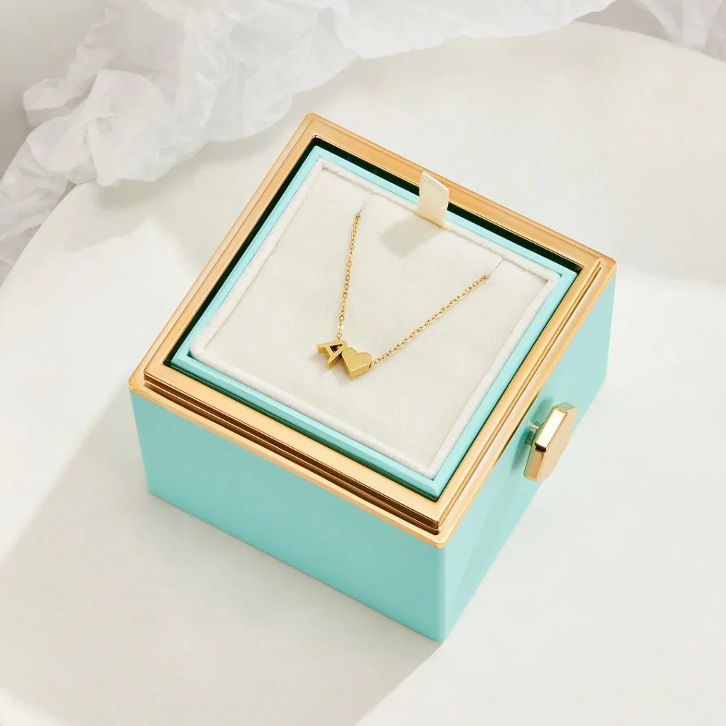 Forever Love & Letter Gold Necklace - Image 2