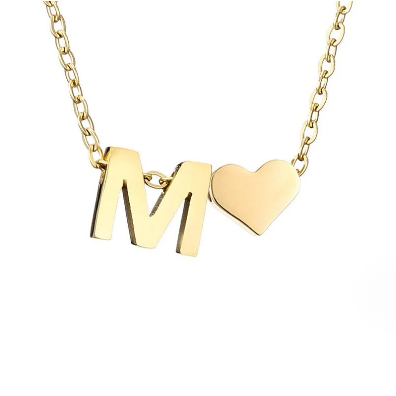 Forever Love & Letter Gold Necklace - Image 21
