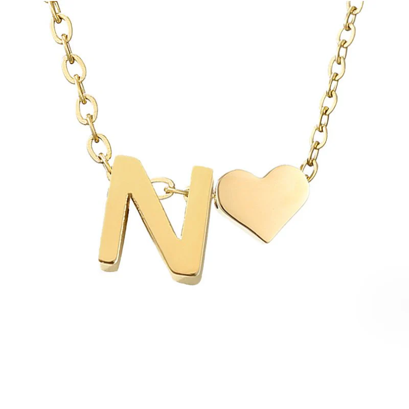 Forever Love & Letter Gold Necklace - Image 22