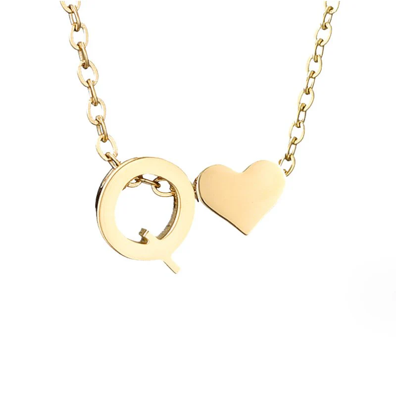 Forever Love & Letter Gold Necklace - Image 25