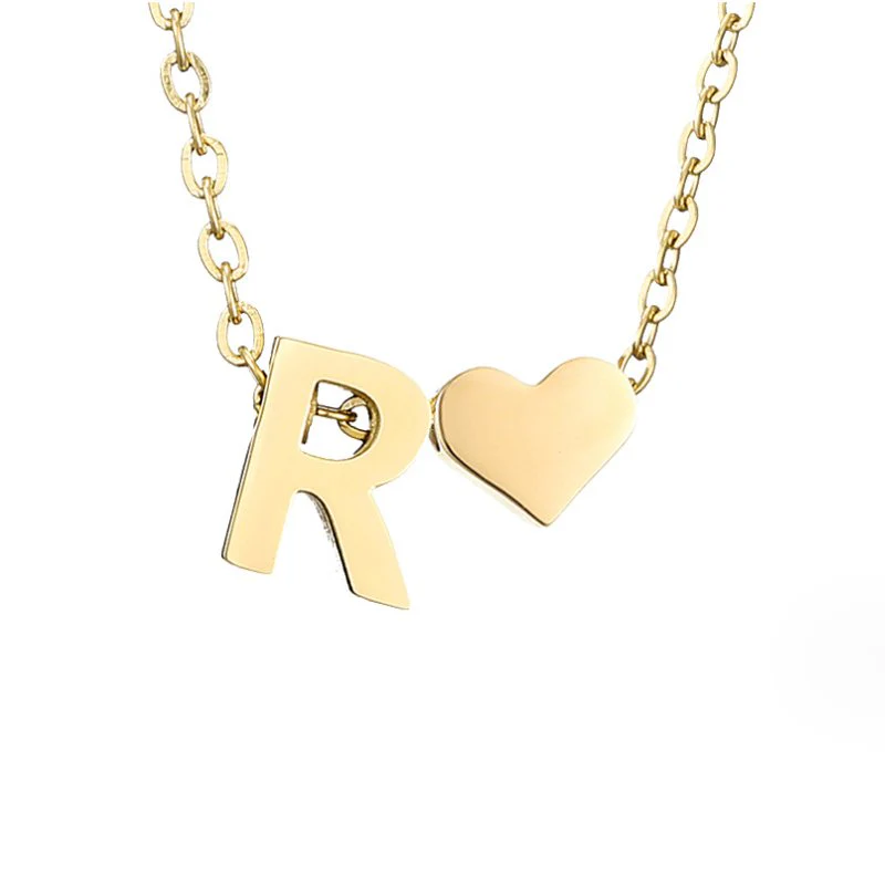 Forever Love & Letter Gold Necklace - Image 26