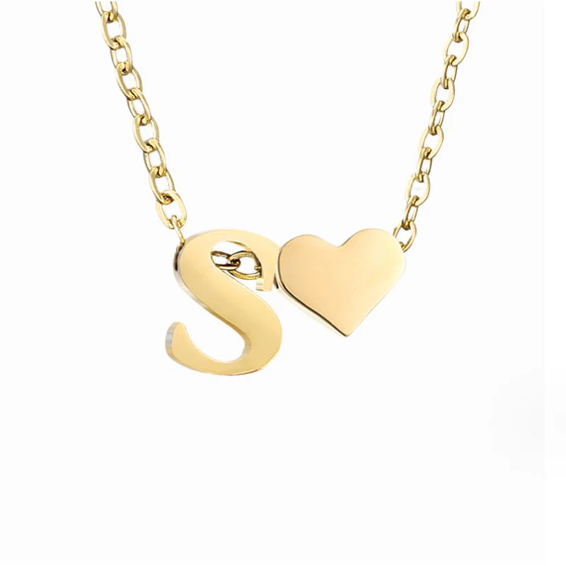 Forever Love & Letter Gold Necklace - Image 27