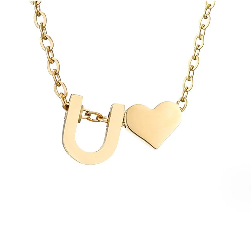Forever Love & Letter Gold Necklace - Image 29