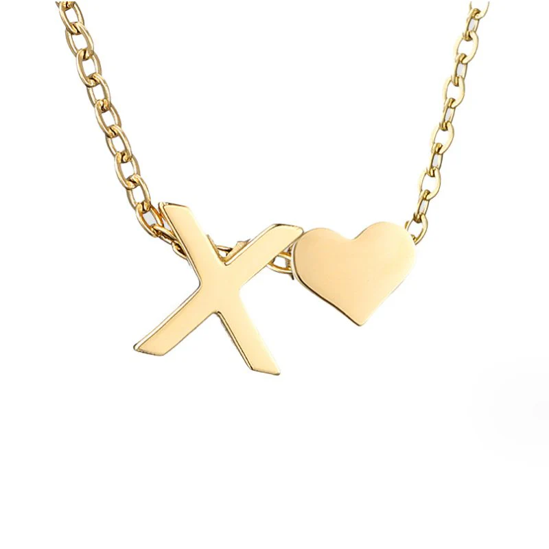 Forever Love & Letter Gold Necklace - Image 32