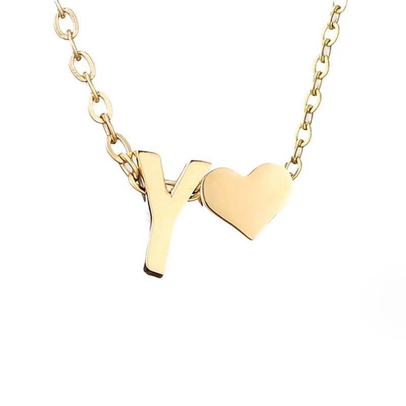 Forever Love & Letter Gold Necklace - Image 33