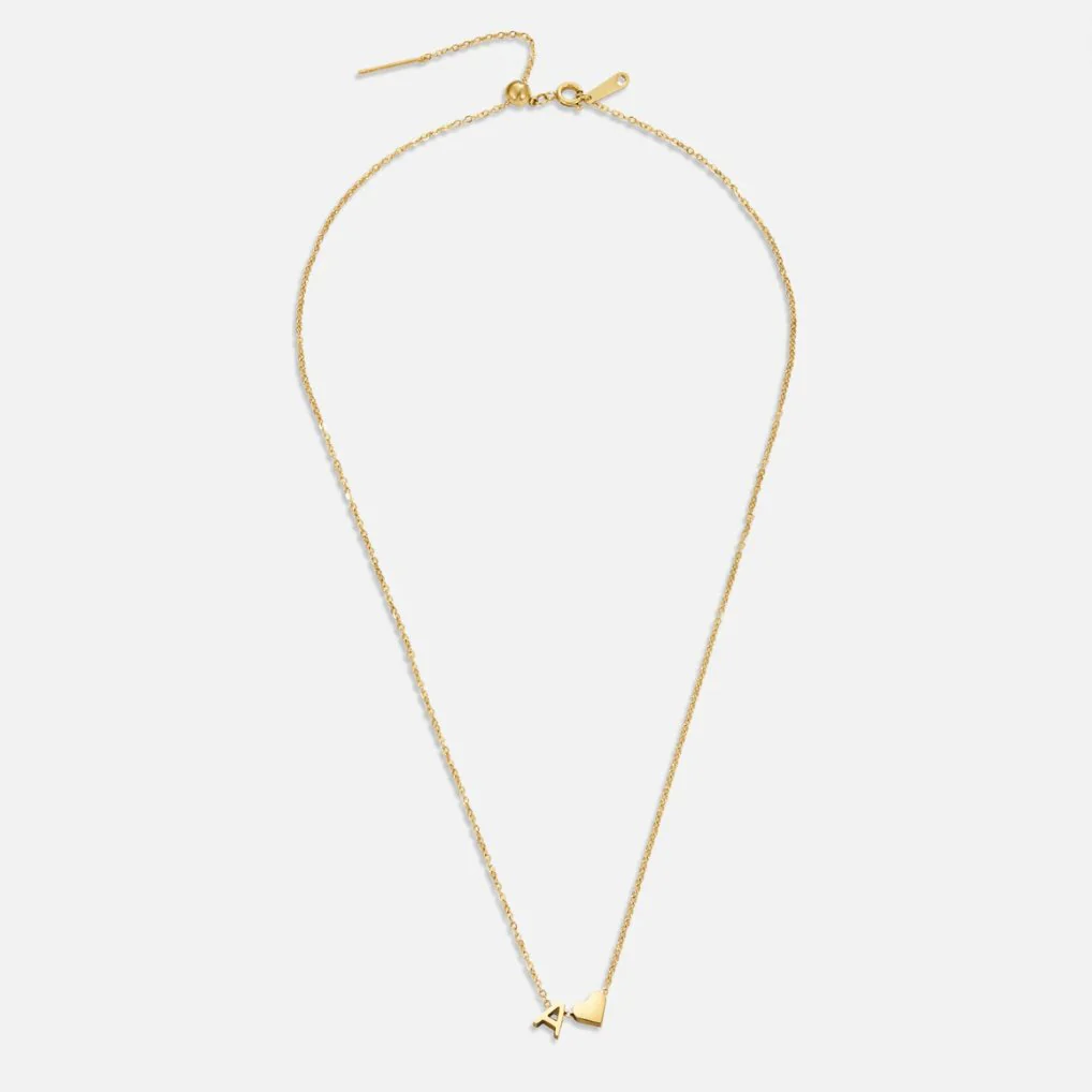 Forever Love & Letter Gold Necklace - Image 4