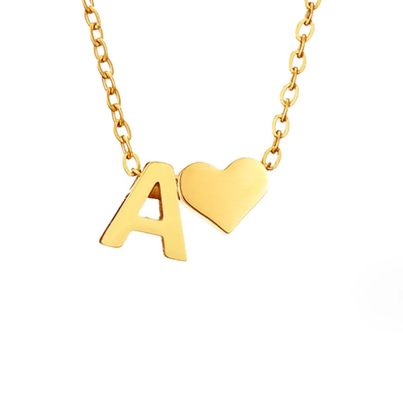 Forever Love & Letter Gold Necklace - Image 9