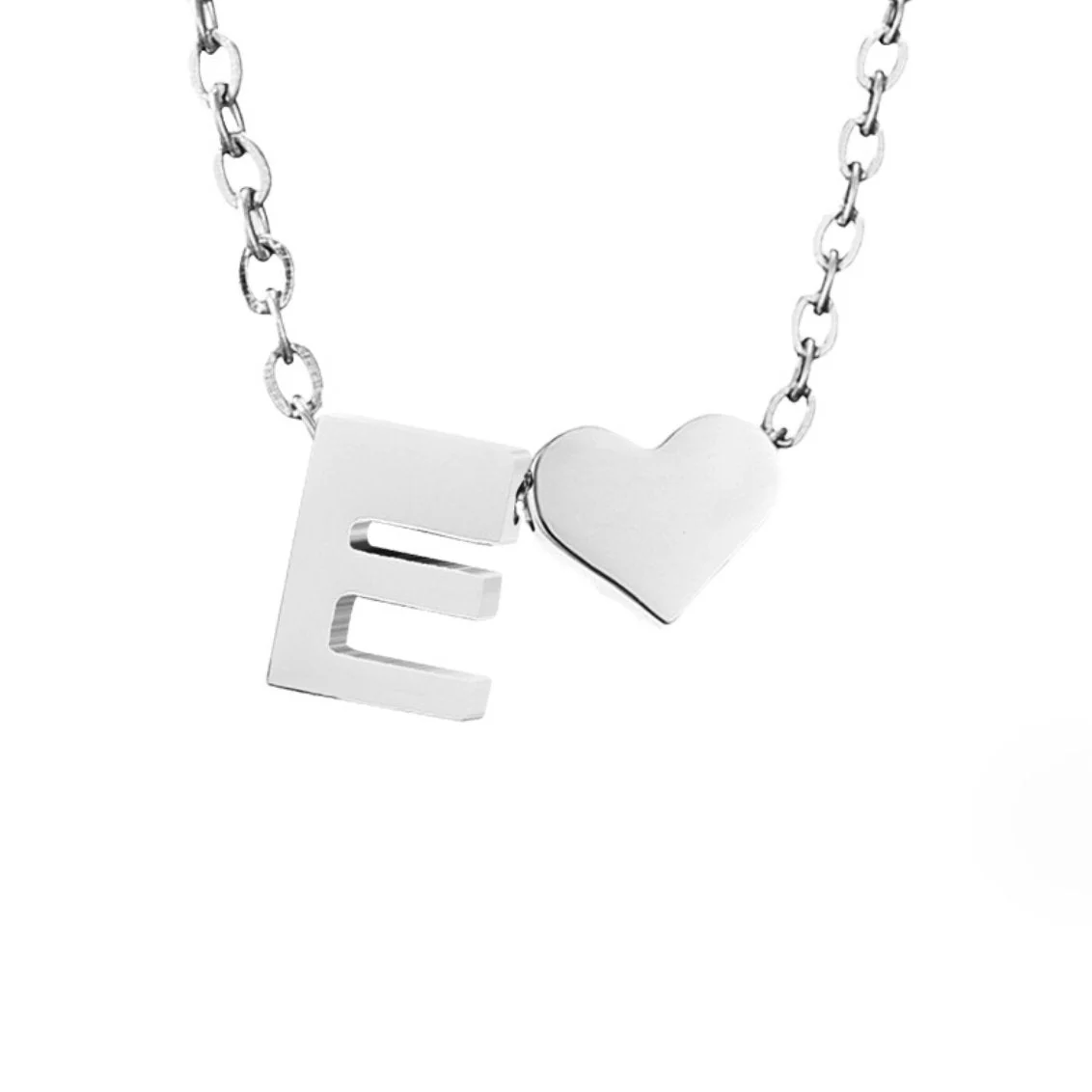 Forever Love & Letter Silver Necklace - Image 10