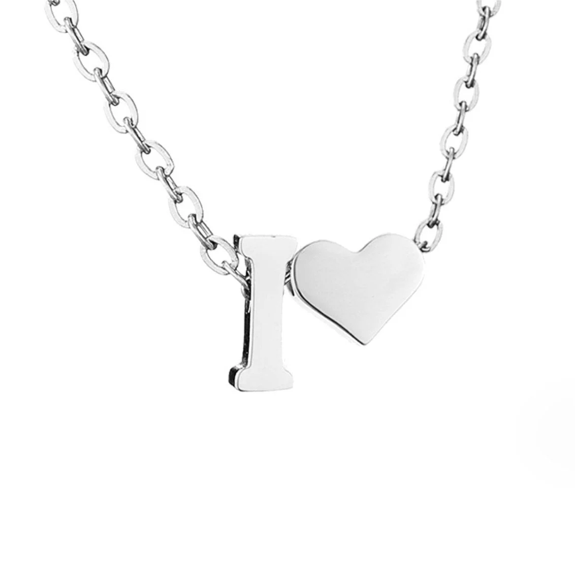 Forever Love & Letter Silver Necklace - Image 14