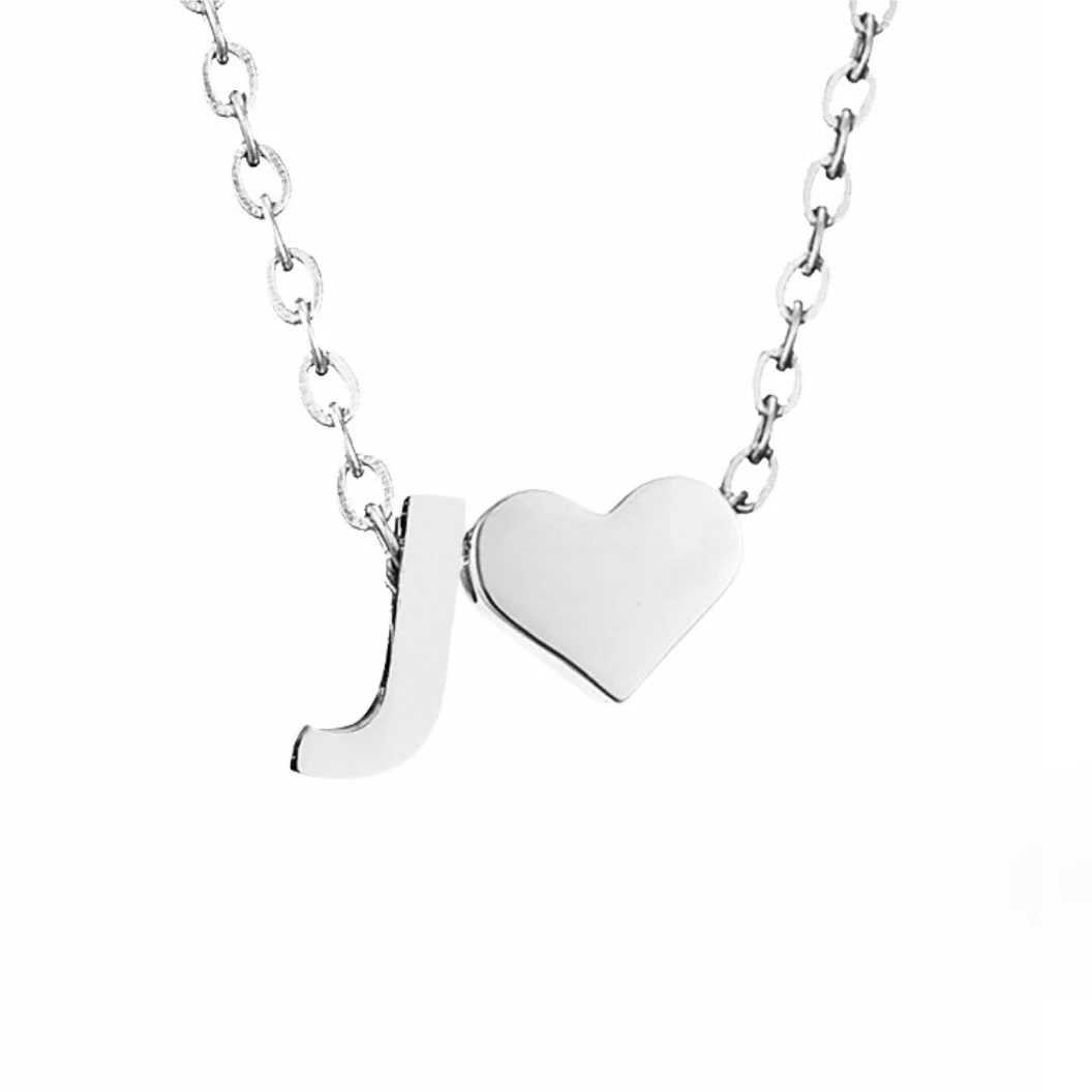 Forever Love & Letter Silver Necklace - Image 15