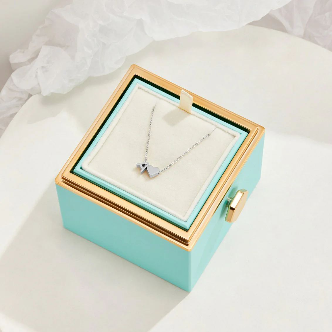 Forever Love & Letter Silver Necklace - Image 2
