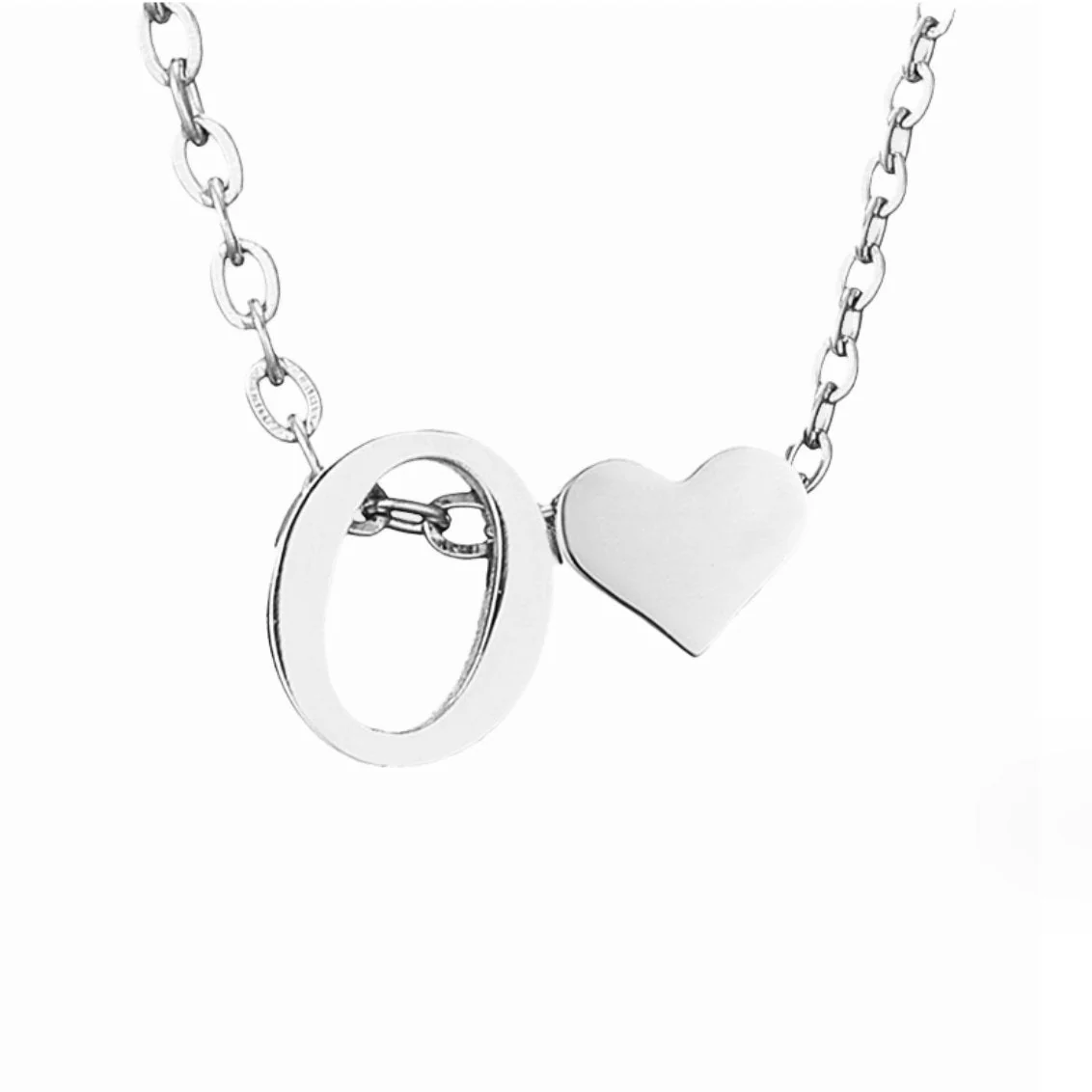 Forever Love & Letter Silver Necklace - Image 20