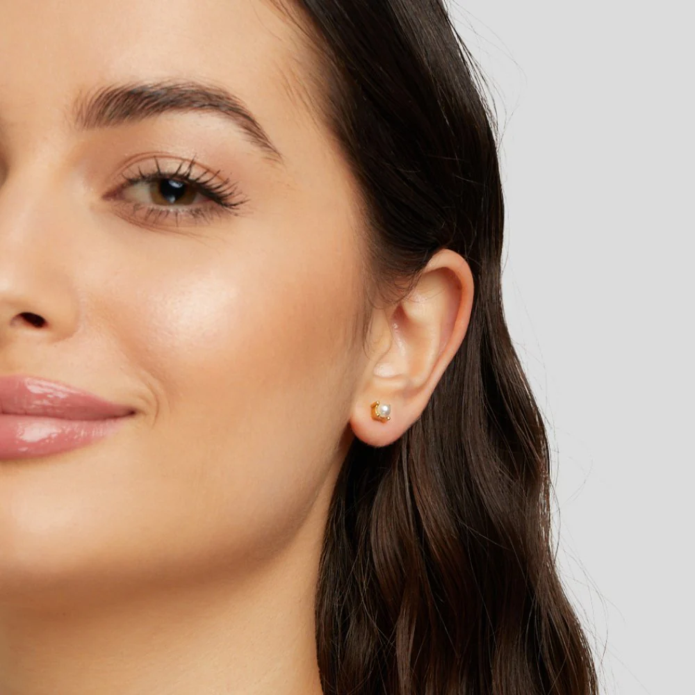 Free Sofia Pearl Stud Earrings - Image 4