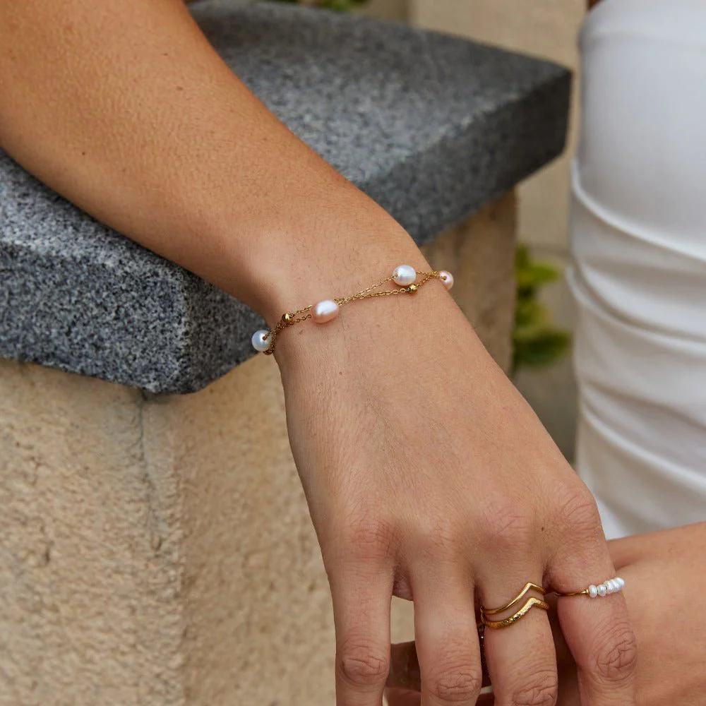 Freshwater Pearl Layered Bracelet - Image 2