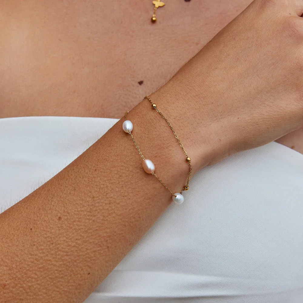 Freshwater Pearl Layered Bracelet - Image 3