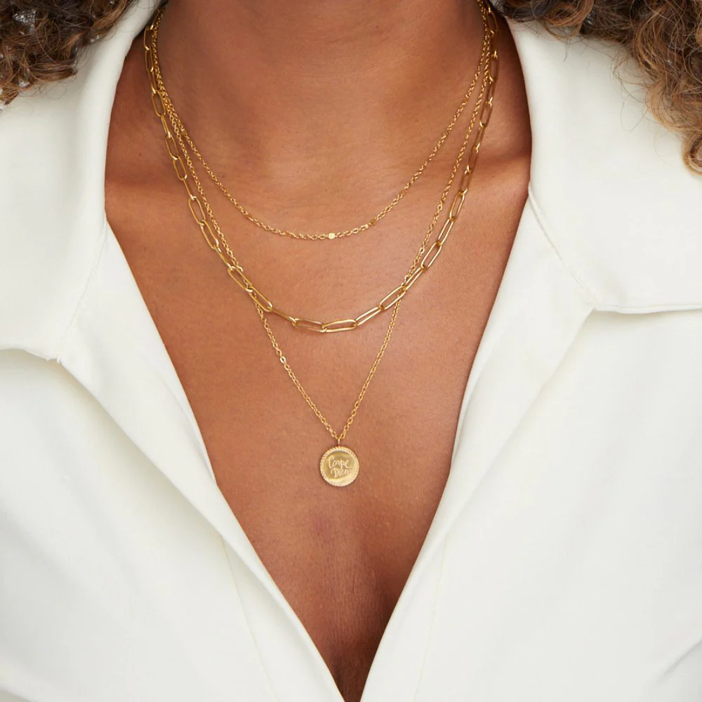 Geya Coin Layered Necklace - Image 3