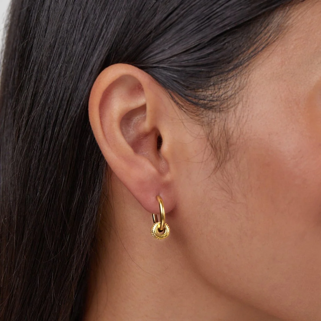 Gigi Crystal 18K Gold Hoop Earrings - Image 5