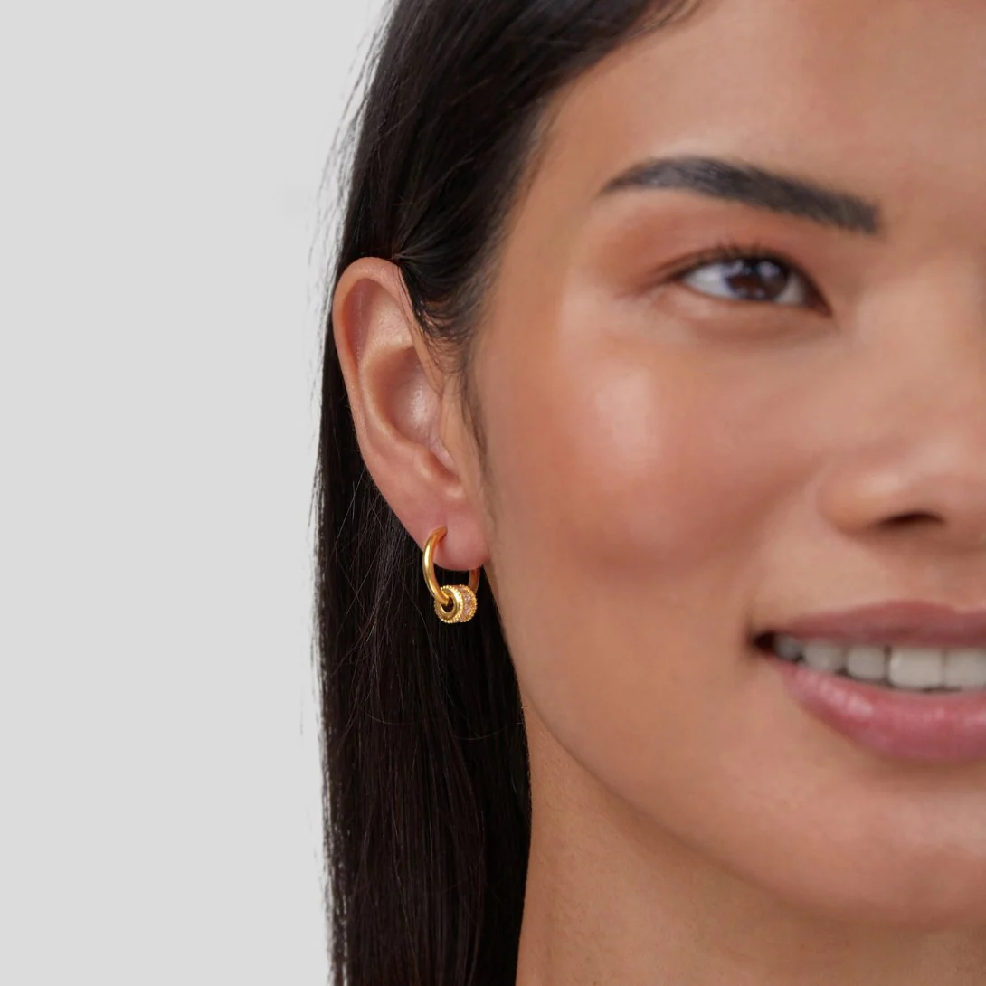 Gigi Crystal 18K Gold Hoop Earrings - Image 6