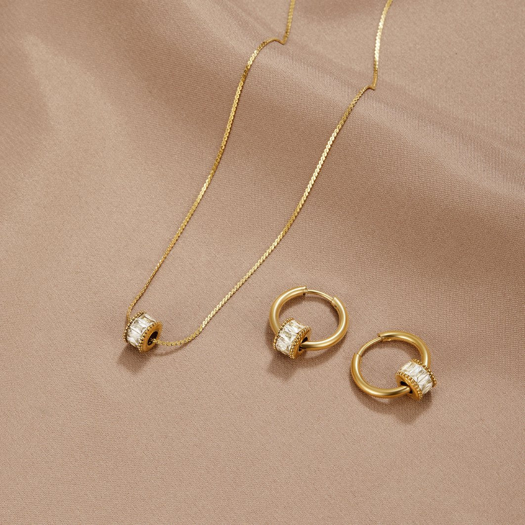 Gigi Crystal 18K Gold Hoop Earrings - Image 7