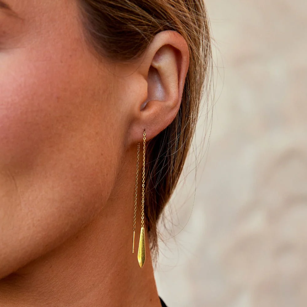 Gold Dakota Tassel Earrings - Image 2