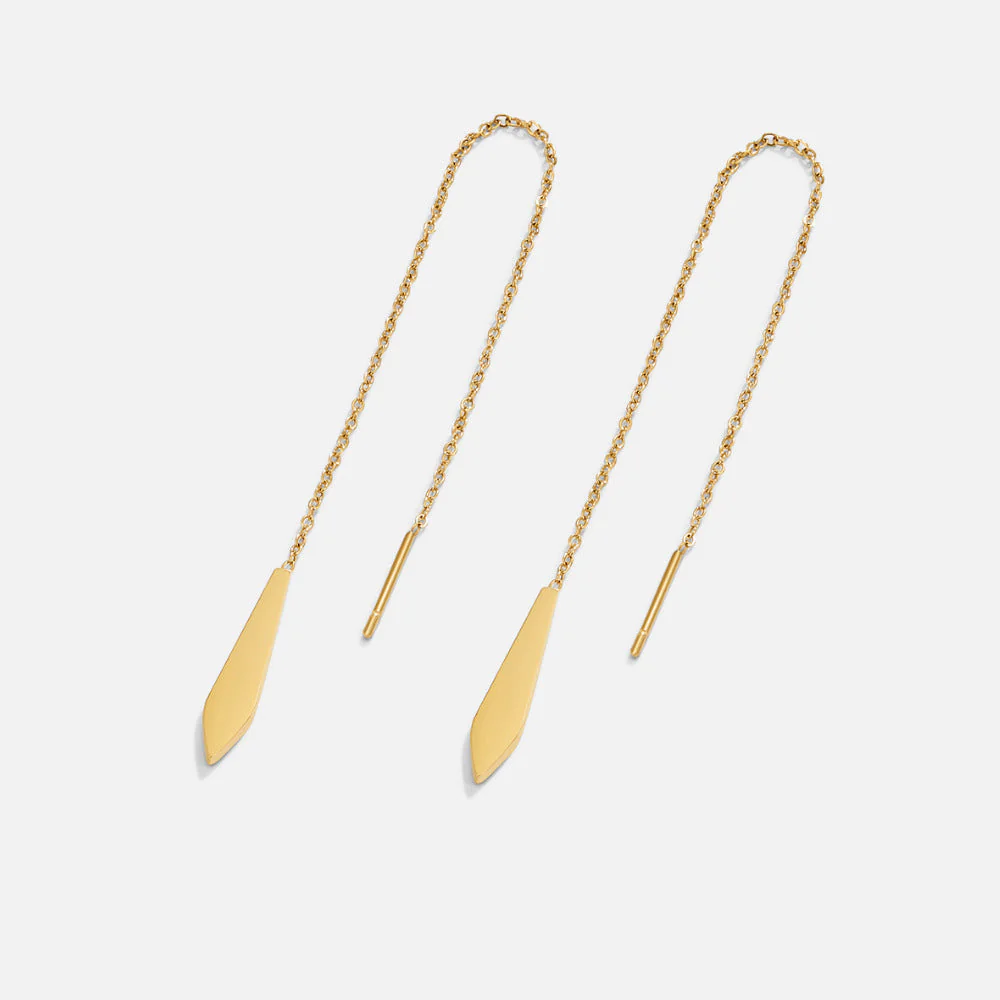 Gold Dakota Tassel Earrings - Image 3