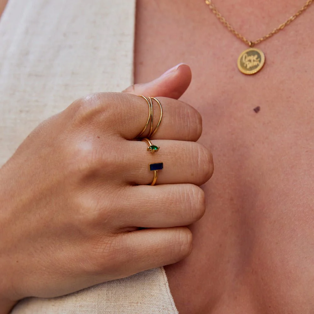 Gold Amore Crystal Ring - Image 2